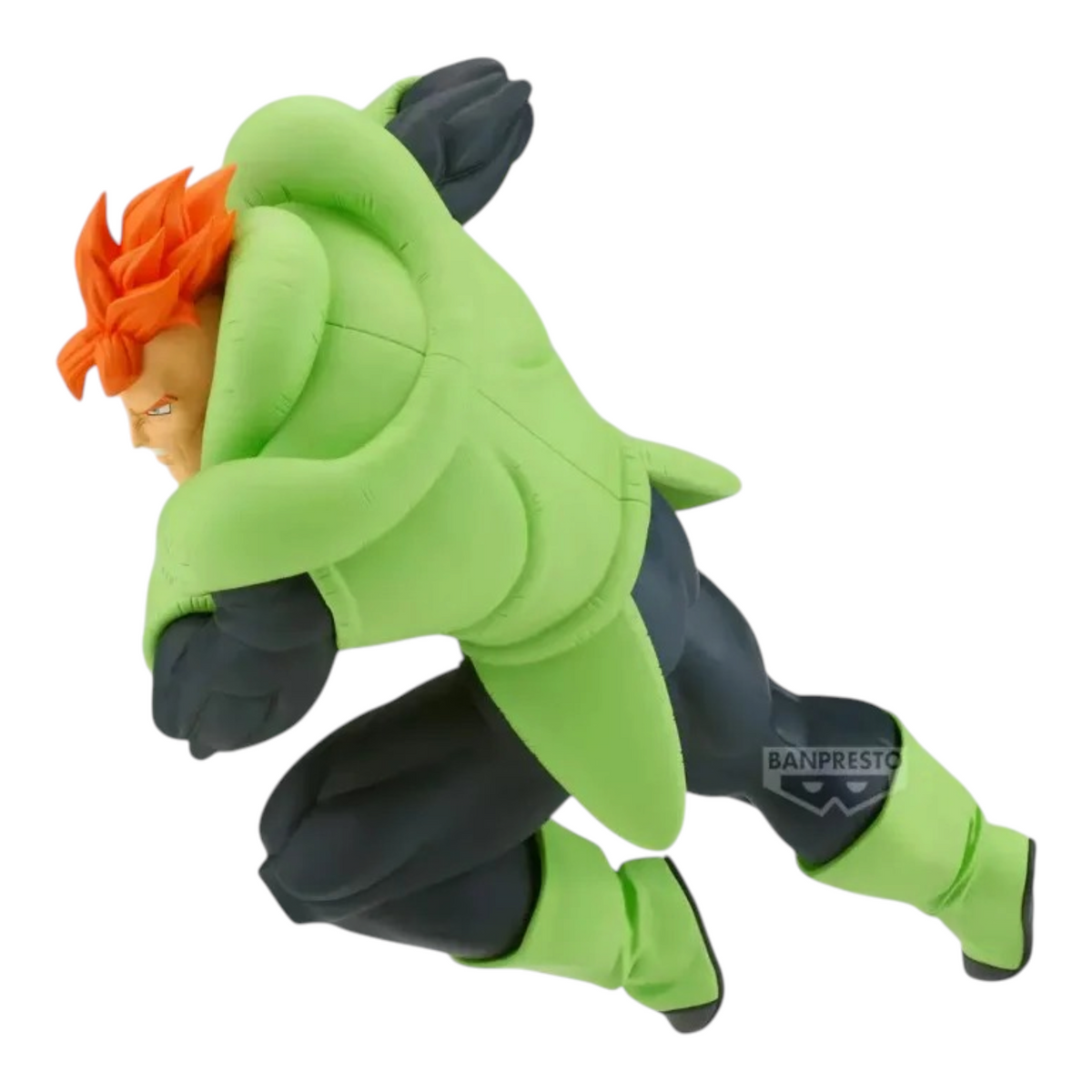 Figurine C-16 Android 16 VS Cell Match Makers – Dragon Ball Z, en posture d'attaque dynamique.