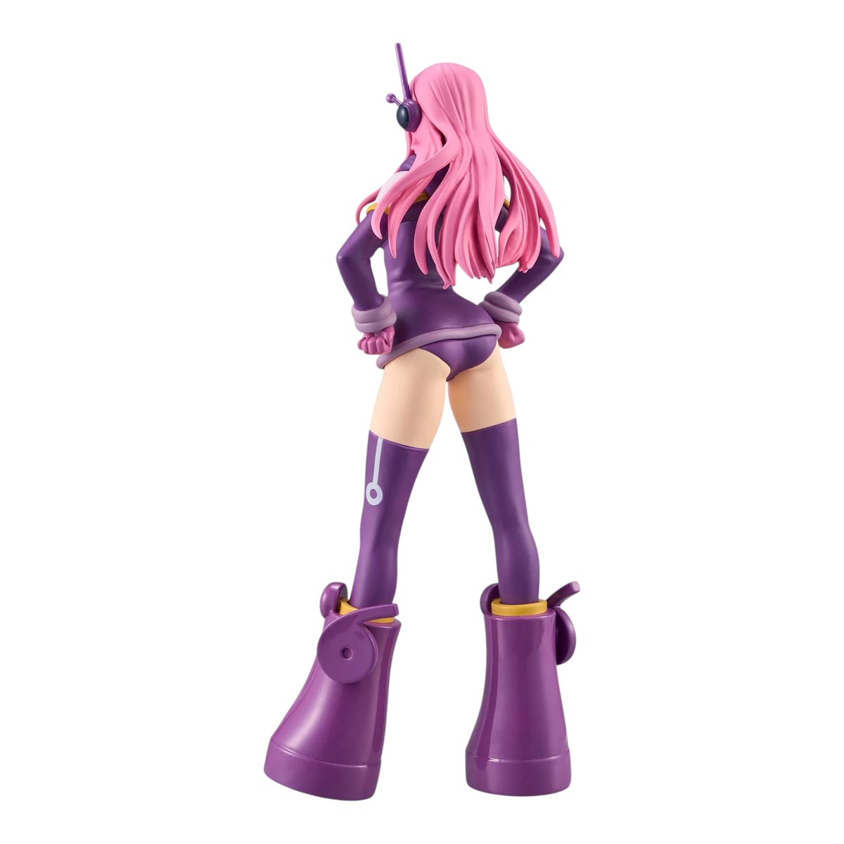 Figurine Jewelry Bonney Egghead The Grandline Series – One Piece, vue de dos en tenue violette futuriste.