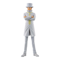 Figurine Kaku Egghead The Grandline Series – One Piece, debout les bras croisés en tenue blanche d'agent du CP0.
