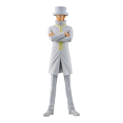 Figurine Kaku Egghead The Grandline Series – One Piece, debout les bras croisés en tenue blanche d'agent du CP0.