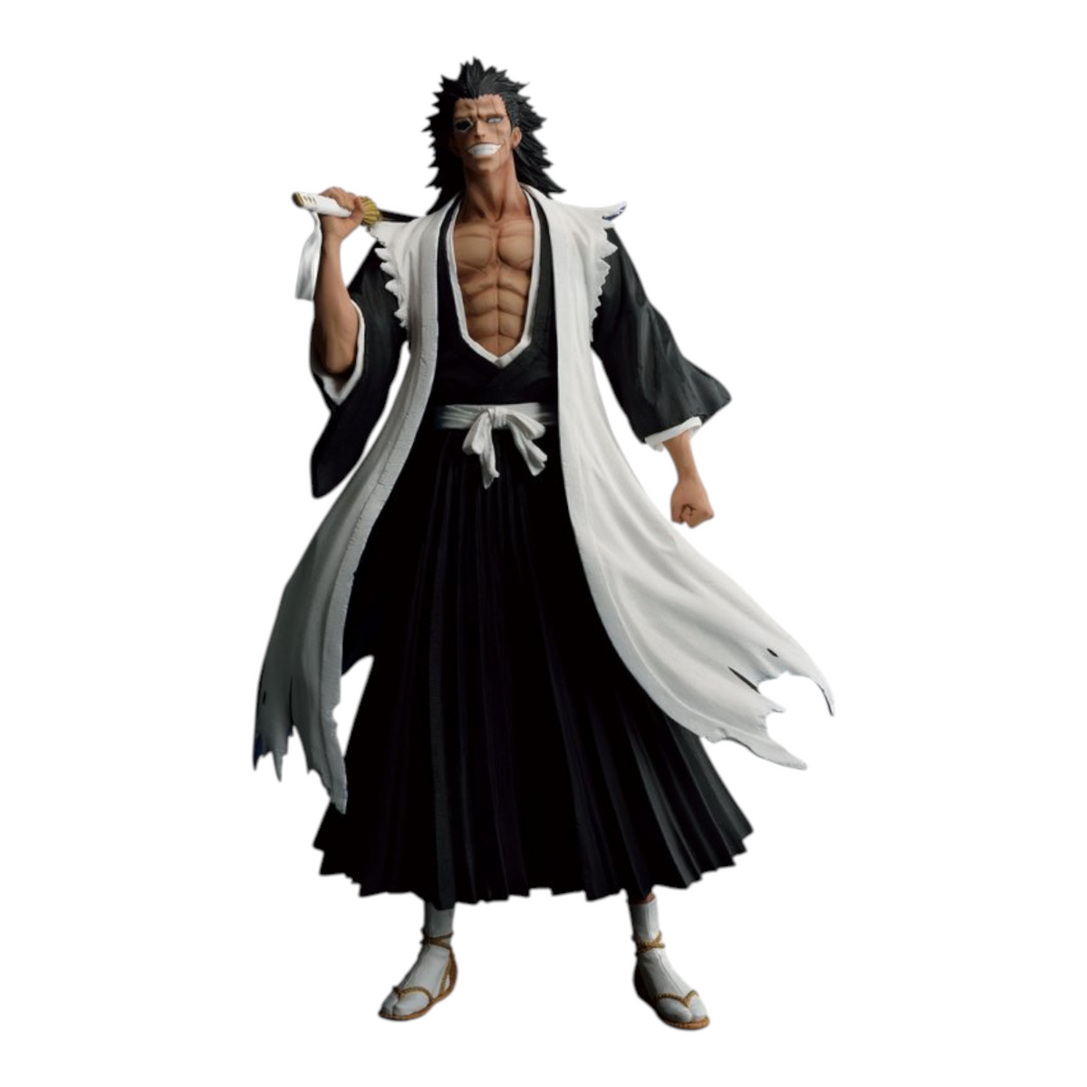Figurine Kenpachi Zaraki Édition Spéciale Last One MASTERLISE – Bleach, debout avec son zanpakutō sur l'épaule.
