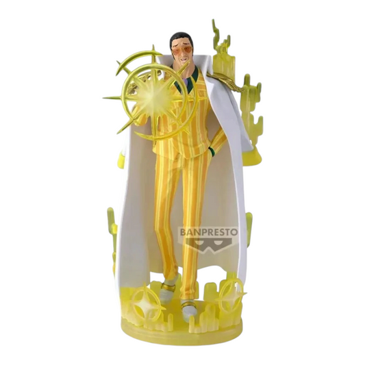 Figurine Borsalino Kizaru The Shukko Logia Special Edition – One Piece, avec effets lumineux translucides.