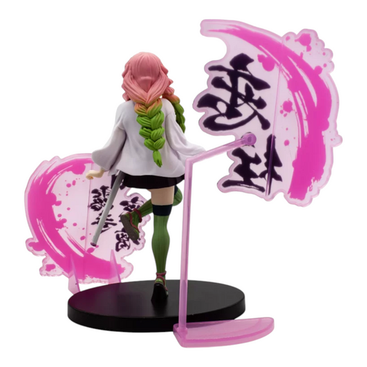 Figurine Mitsuri Kanroji Kizuna no Sou EX – Demon Slayer, vue de dos avec ses tresses et éléments décoratifs roses.