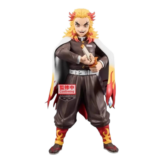 Figurine Kyojuro Rengoku Grandista – Demon Slayer, en uniforme de pourfendeur avec son katana prêt à être dégainé.