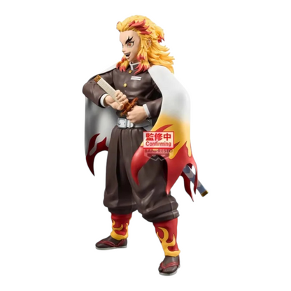 Figurine Kyojuro Rengoku Grandista – Demon Slayer, en uniforme de pourfendeur avec son haori et son katana.