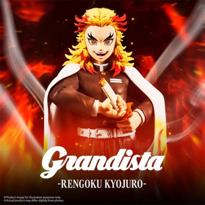 Figurine Kyojuro Rengoku Grandista – Demon Slayer, en uniforme de pourfendeur avec son katana, prêt à dégainer.