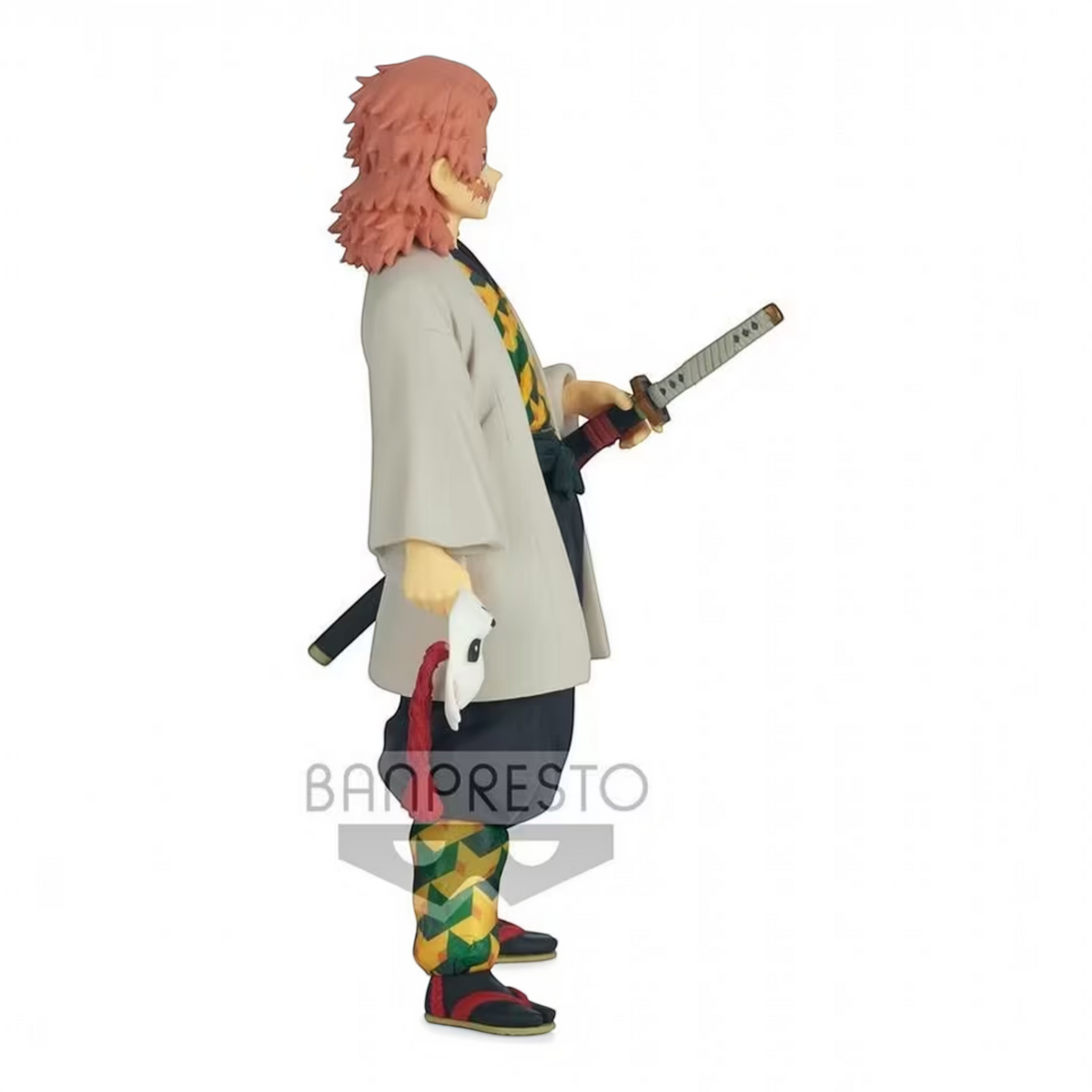 Figurine Sabito Kizuna no Sou Vol. 19 – Demon Slayer, tenant son sabre et son masque de renard à la main.