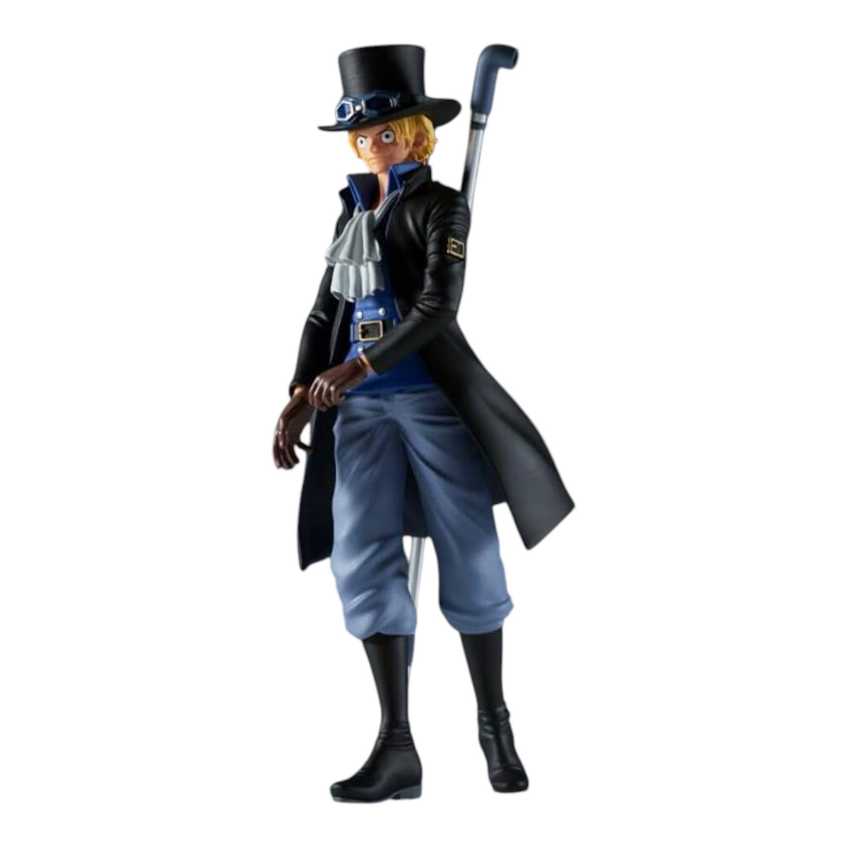 Figurine Sabo The Shukko – One Piece, debout avec son tuyau métallique et son chapeau haut-de-forme noir.