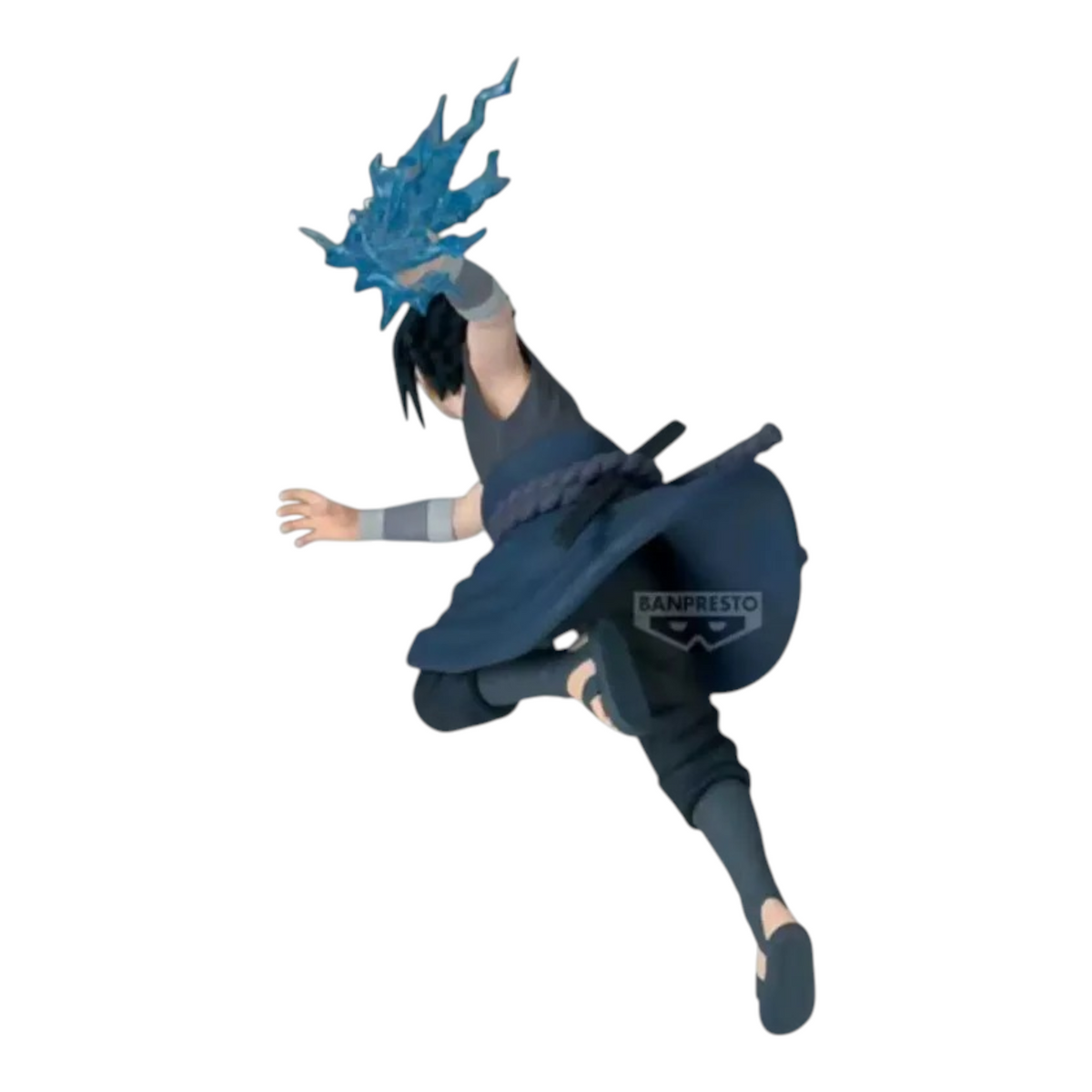 Figurine Sasuke Uchiha GiGO Exclusive – Naruto Shippuden, en posture de combat avec effet Chidori bleu.