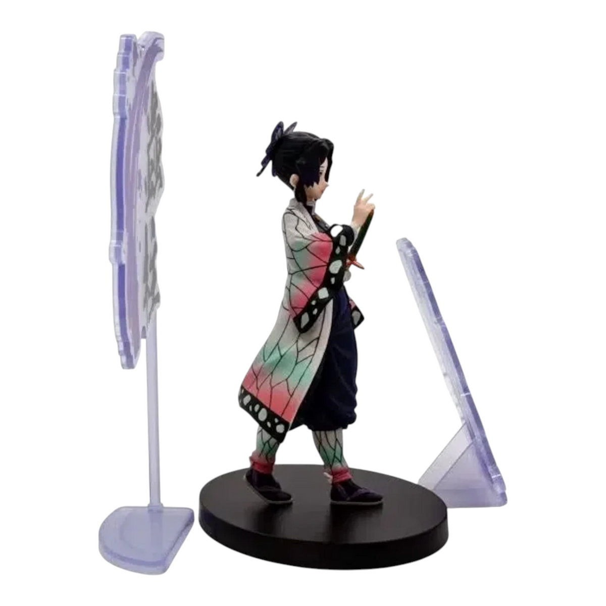 Figurine Shinobu Kochō Kizuna no Sou EX – Demon Slayer, avec ses éléments décoratifs violets et son haori papillon.