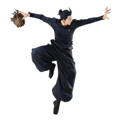 Figurine Suguru Geto Figurizmα – Jujutsu Kaisen, en posture aérienne avec un esprit maudit dans la main.