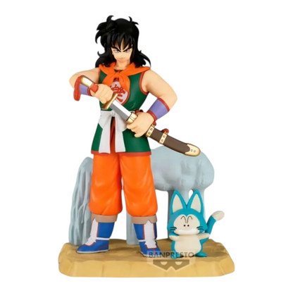 Figurine Yamcha et Puerh History Box – Dragon Ball, debout avec son sabre sur un socle désertique.